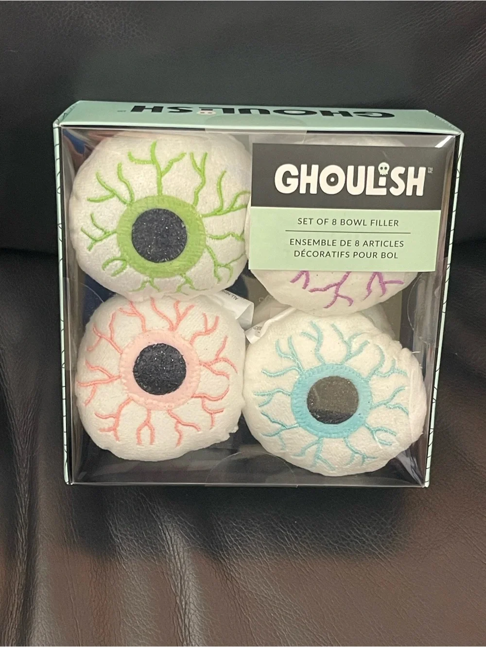 Ghoul•sh Eyeball Bowl Fillers - White with Green, Pink, Blue Veins